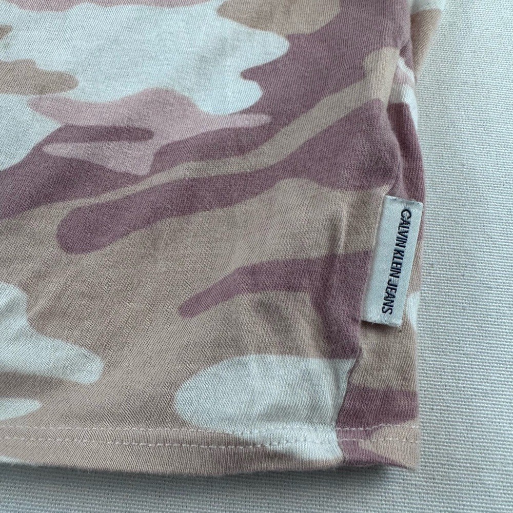 Calvin Klein Jeans Camo‎ Tie Front Crop Top Pink Womens Size M - Picture 6 of 8